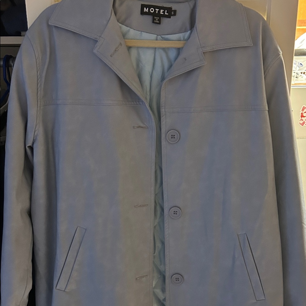Motel Rocks Sky Blue Quilted Jacket
